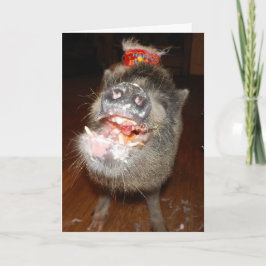 ハッピーバースデーパーソナライズされたミニピグ カード