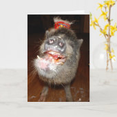 ハッピーバースデーパーソナライズされたミニピグ カード (黄色い花)