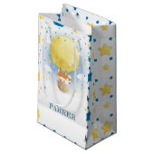 ハッピーバースデーパーソナライズされたムーンエアバルーン スモールペーパーバッグ (正面アングル)