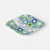 ハッピーバースデーパーソナライズされた幾何モダン図形 ペーパープレート (傾斜あり)