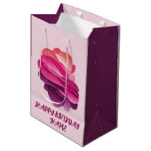 ハッピーバースデーパーソナライズされた抱き枕 ミディアムペーパーバッグ (正面アングル)