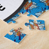 ハッピーバースデーパーソナライズされた漫画ブックアポップ・アートのート ジグソーパズル (側面)