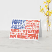 ハッピーバースデーパーソナライズされた米国国旗 カード (黄色い花)