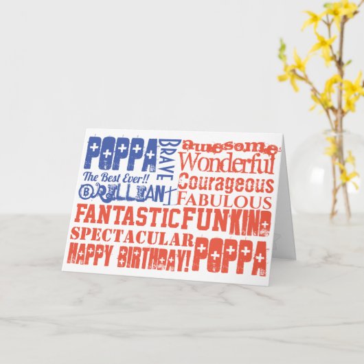 ハッピーバースデーパーソナライズされた米国国旗 カード (黄色い花)