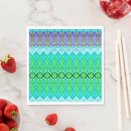 ハッピーバースデーパーソナライズされた紙ナプキンス スタンダードランチョンナプキン (インサイチュ)