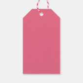 「ハッピーバースデーパーソナライズされた、あなたバベ」ラベルピンク ギフトタグ (裏面)