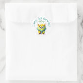 ハッピーバースデーパーソナライズされた ラウンドシール (バッグ)