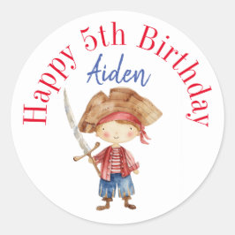 ハッピーバースデーパーソナライズされた ラウンドシール