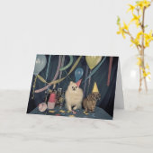 ハッピーバースデーパーティーとドリンク カード (黄色い花)