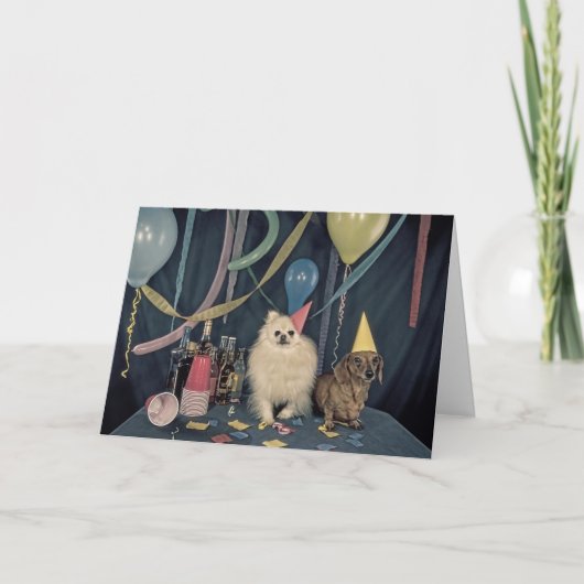 ハッピーバースデーパーティーとドリンク カード (正面)