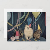 ハッピーバースデーパーティーとドリンク ポストカード (正面/裏面)