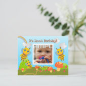 ハッピーバースデーパーティーとハチフレンドリー類 招待状 (スタンド正面)