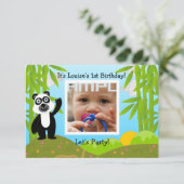 ハッピーバースデーパーティーとパンダ熊 招待状 (スタンド正面)