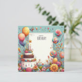 ハッピーバースデーパーティーの招待状とウィッシュズカード シーズンカード (スタンド正面)
