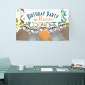 ハッピーバースデーパーティーの波打ち 横断幕 (トレードショー)