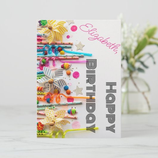 ハッピーバースデーパーティーはキャンディモノグラム名を好む シーズンカード (スタンド正面)