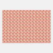 ハッピーバースデーパーティーイチゴ果実夏 ラッピングペーパーシート (正面3)