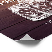 ハッピーバースデーパーティーウッドメイソンジャールライツウェルカム ポスター (角)