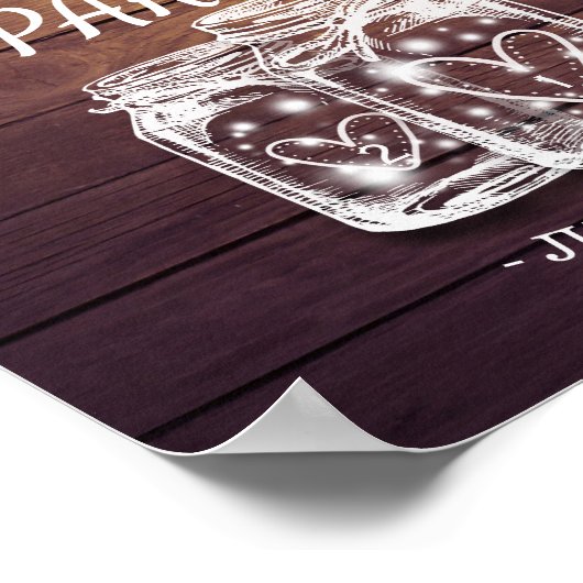 ハッピーバースデーパーティーウッドメイソンジャールライツウェルカム ポスター (角)