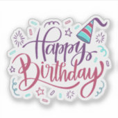 ハッピーバースデーパーティーシール シール (正面)