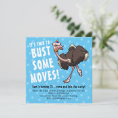 ハッピーバースデーパーティーダチョウ踊り漫画 招待状 (スタンド正面)