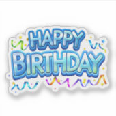 ハッピーバースデーパーティーテーマシール シール (正面)