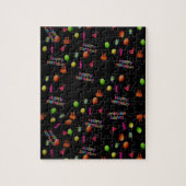 ハッピーバースデーパーティーデコールバルーンハットケーキ文字 ジグソーパズル (縦)