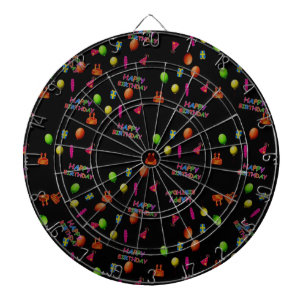 ハッピーバースデーパーティーデコールバルーンハットケーキ文字 ダーツボード