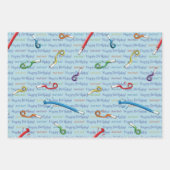 ハッピーバースデーパーティーノイズメーカー ラッピングペーパーシート (正面3)