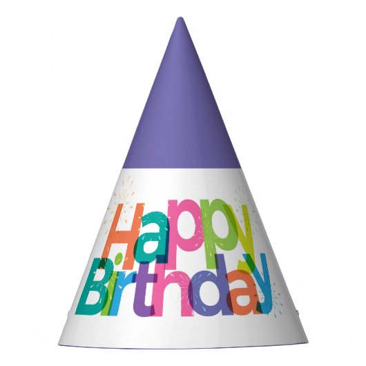 ハッピーバースデーパーティーハット パーティーハット (正面)