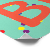 ハッピーバースデーパーティーバナーのポスター ポスター (角)