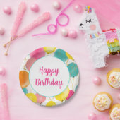 ハッピーバースデーパーティーバルーンプレート ペーパープレート (パーティー)