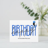 ハッピーバースデーパーティーバルーン招待状 インビテーションポストカード (スタンド正面)