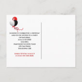 ハッピーバースデーパーティーバルーン招待状 インビテーションポストカード (裏面)