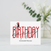 ハッピーバースデーパーティーバルーン招待状 インビテーションポストカード (スタンド正面)