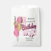 ハッピーバースデーパーティーバルーン – ピンク フェイバーバッグ (正面)