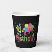 ハッピーバースデーパーティーバルーン 紙コップ (正面)