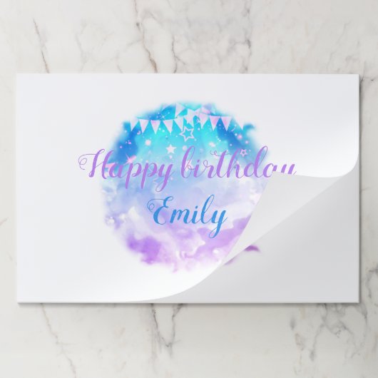 ハッピーバースデーパーティーパステルカラーズスターズバナー ペーパーパッド (折り畳み)