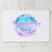 ハッピーバースデーパーティーパステルカラーズスターズバナー ペーパーパッド (正面)