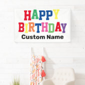 ハッピーバースデーパーティーパーソナライズされた名 横断幕 (インサイチュ)
