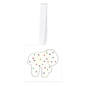 ハッピーバースデーパーティーピンクサーカス動物クラッカー キューブオーナメント (正面)