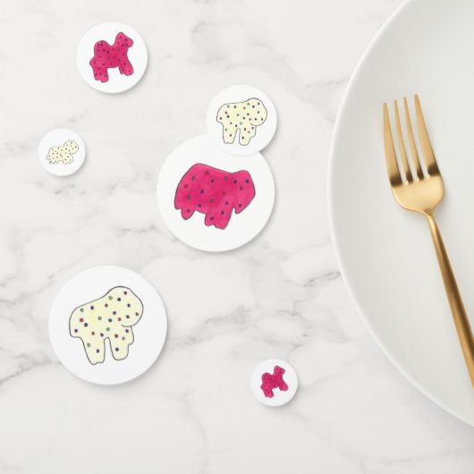 ハッピーバースデーパーティーピンクサーカス動物クラッカー コンフェッティ (グループ)