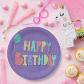 ハッピーバースデーパーティープレート ペーパープレート (パーティー)