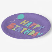 ハッピーバースデーパーティープレート ペーパープレート (アングル)