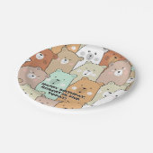 ハッピーバースデーパーティーベア ペーパープレート (アングル)