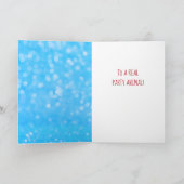 ハッピーバースデーパーティーボクサー犬 カード (内部)