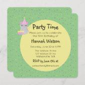 ハッピーバースデーパーティーマウス 招待状 (正面/裏面)