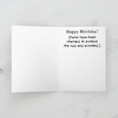 ハッピーバースデーパーティー動物グリーティングカード サンキューカード (内部)