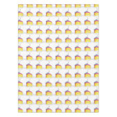 ハッピーバースデーパーティー層ケーキスライスパターン テーブルクロス (正面)