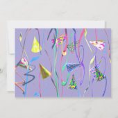 ハッピーバースデーパーティー帽子 招待状 (裏面)